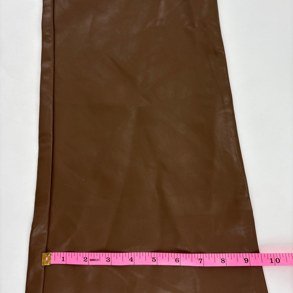 PacSun Brown Leather Flare Pants - Picture 11 of 14